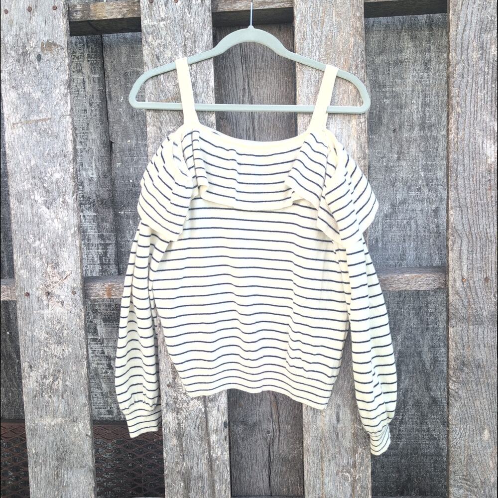 Joie Delbin Wool / Cashmere Nautical Fisherman Sweater Women's M/L